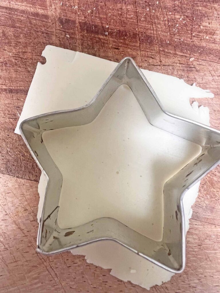 American flag charcuterie board recipe star cookie cutter cut out on white American cheese