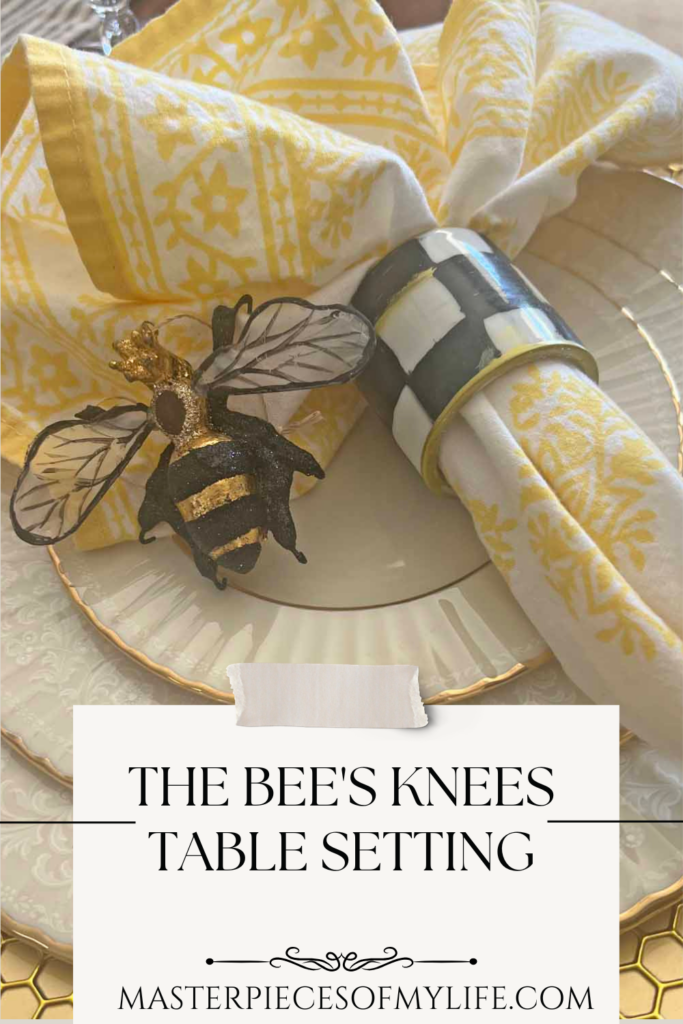 The bee's knees table setting Pinterest