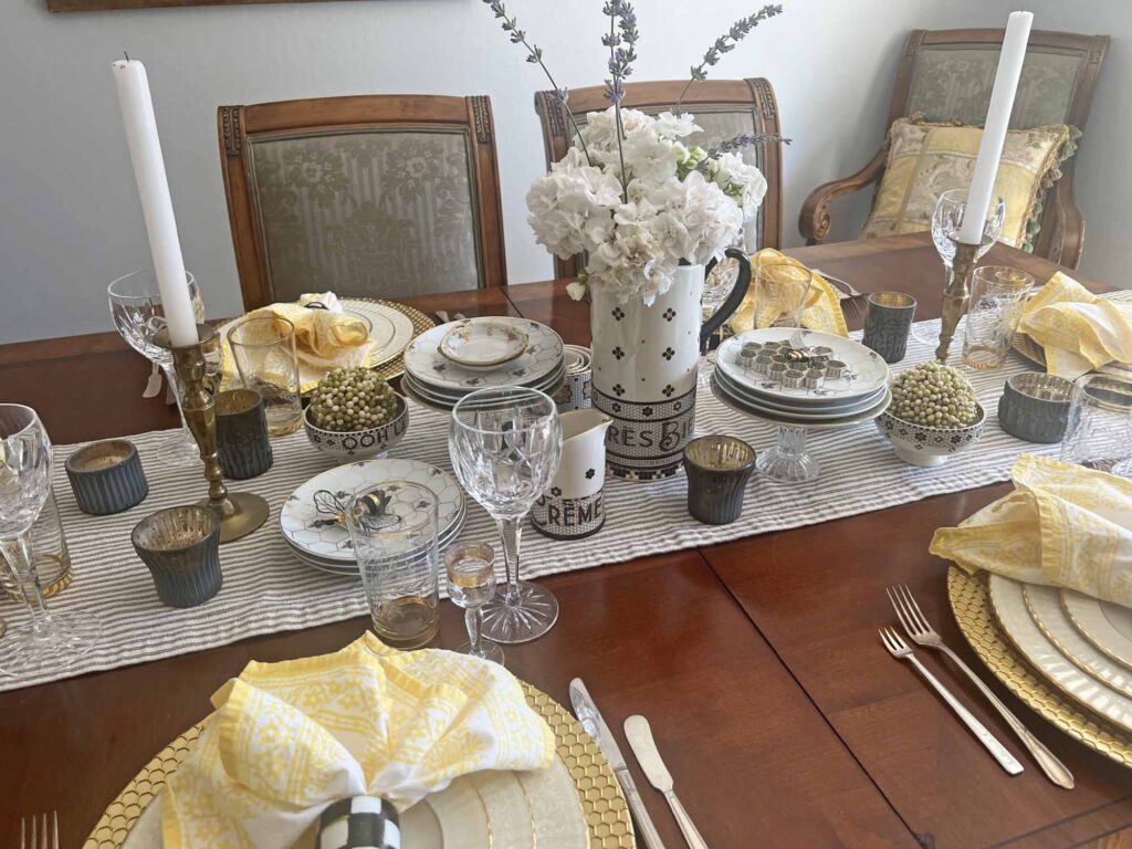 The bee's knees table setting open table place setting details
