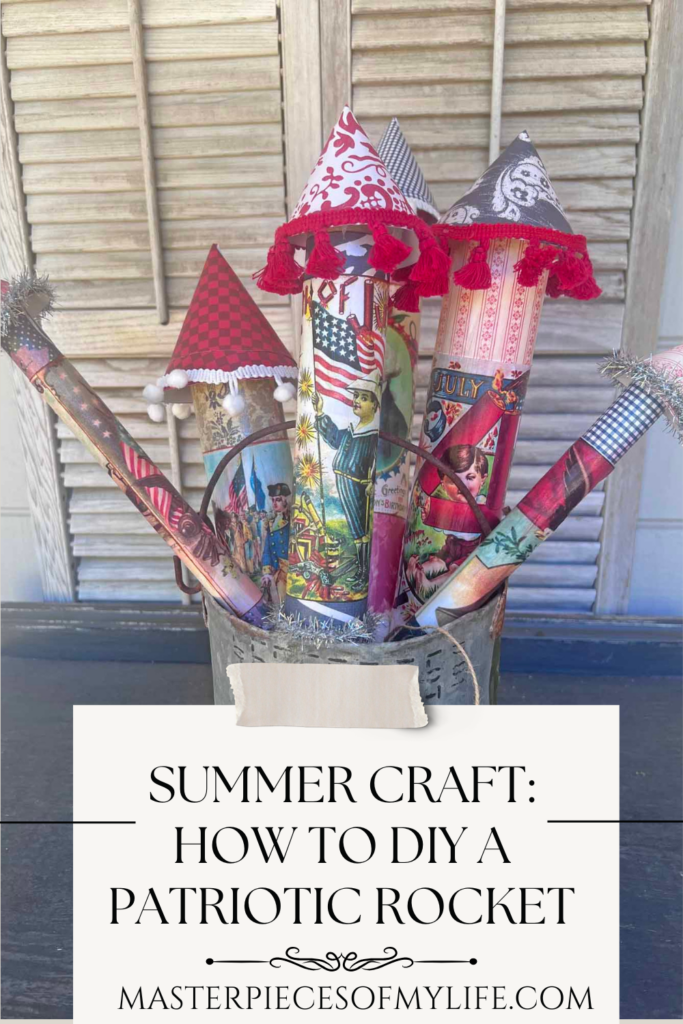 summer craft: how to DIY a patriotic rocket Pinterest