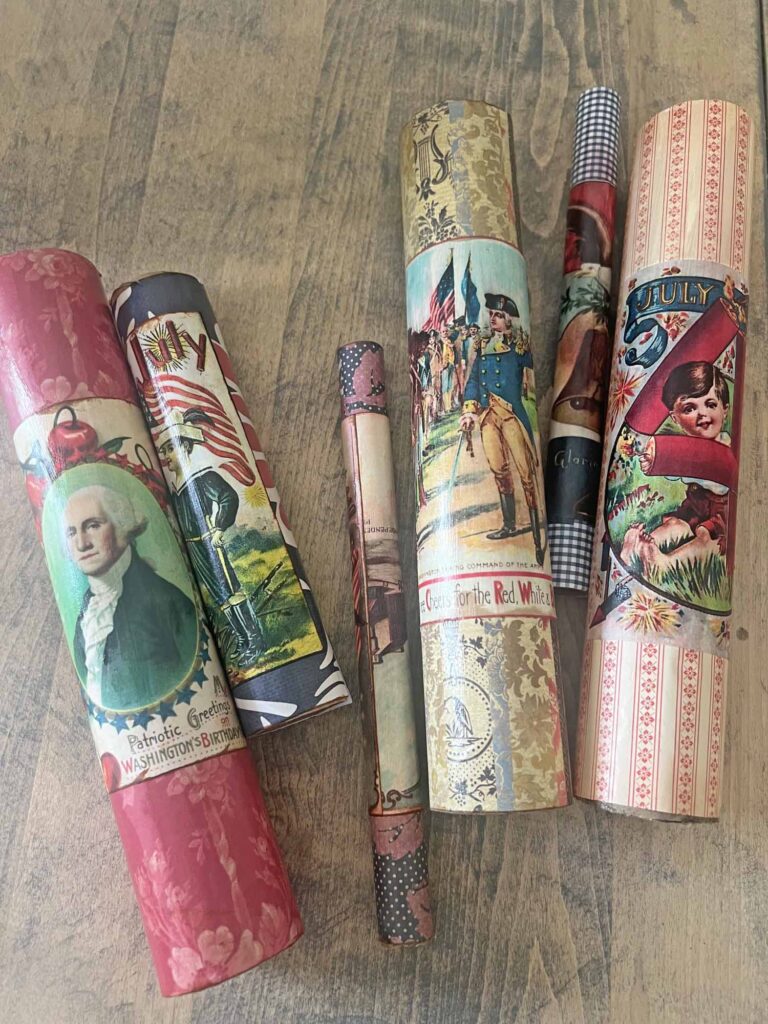 summer craft: how to DIY a patriotic rocket decoupaged paper curing