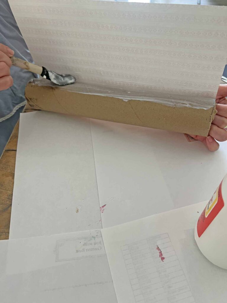 summer craft: how to DIY a patriotic rocket decoupaging patterned paper