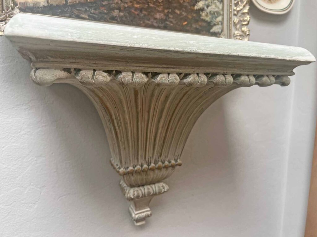 Thrift Flip: How to Up-cycle a thrifted wall sconce shelf to match your decor