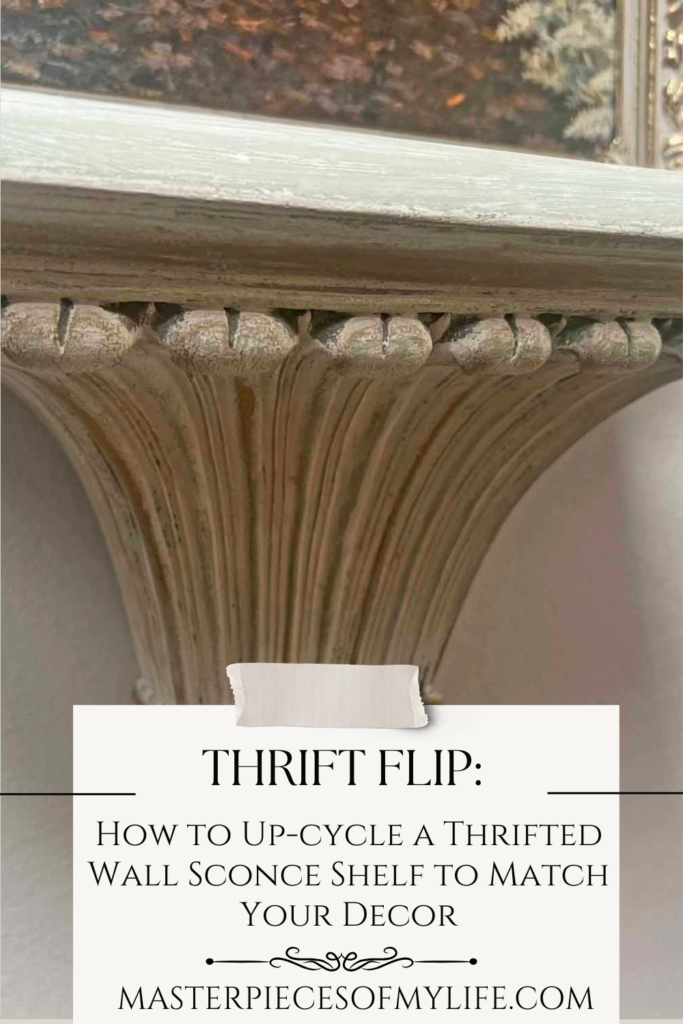 Thrift Flip: How to Up-cycle a thrifted wall sconce shelf to match your decor Pinterest