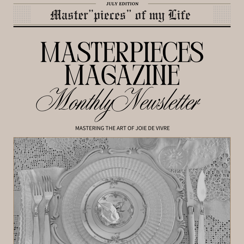 Masterpieces Magazine Newsletter July 2026 feature