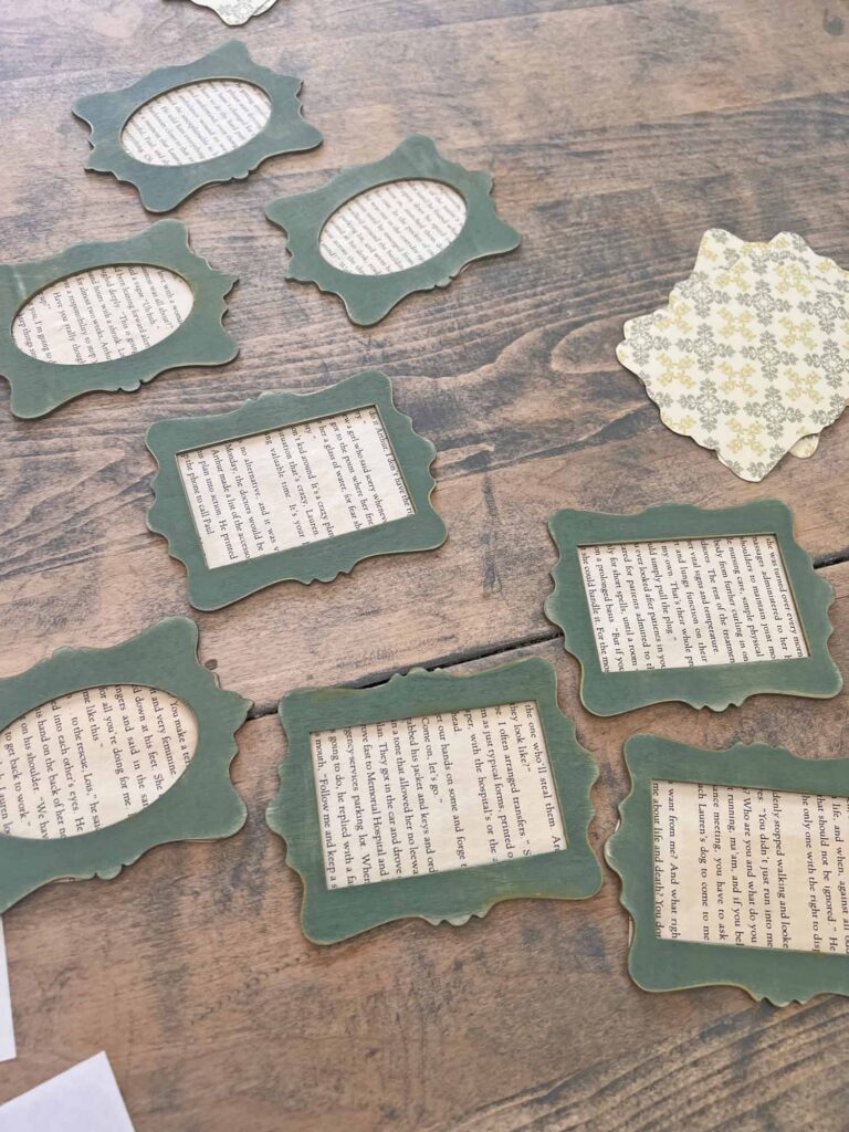Summer craft: Botanical pressed flower garland DIY glued book pages