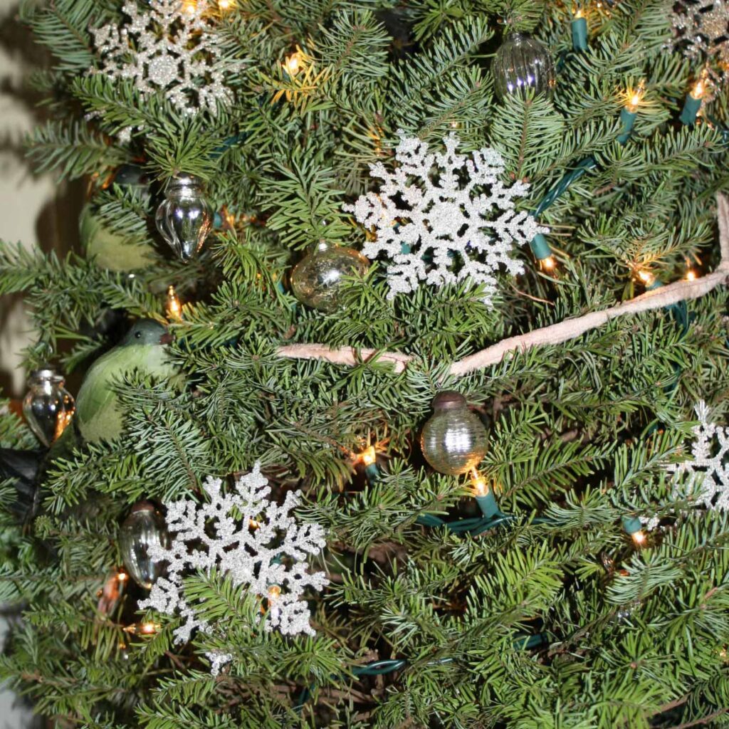 Christmas German glass glitter snowflake DIY