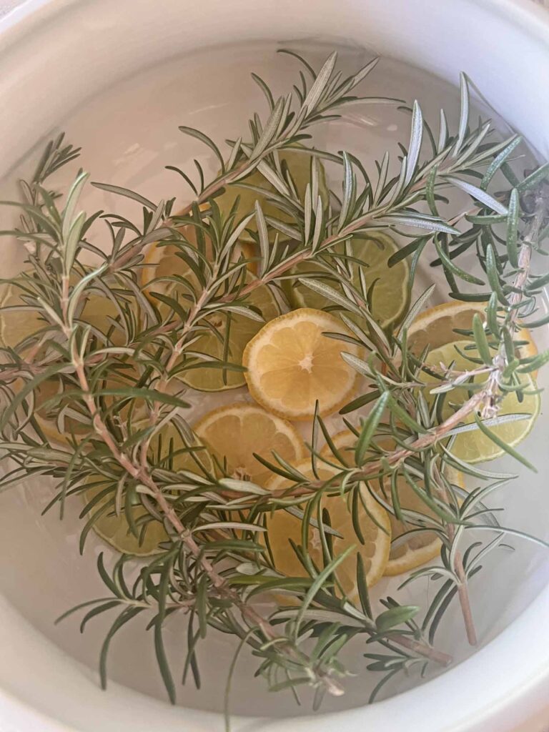 how to create a pretty pest repellent bowl rosemary layer