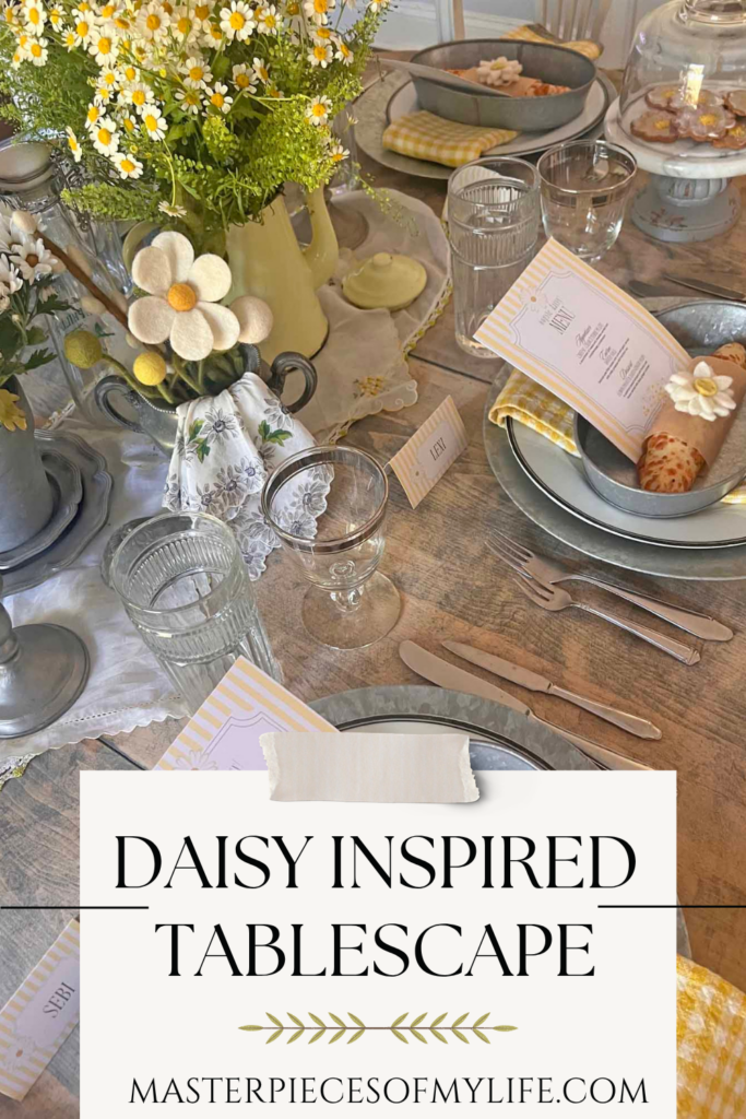 Oopsie daisy inspired tablescape Pinterest