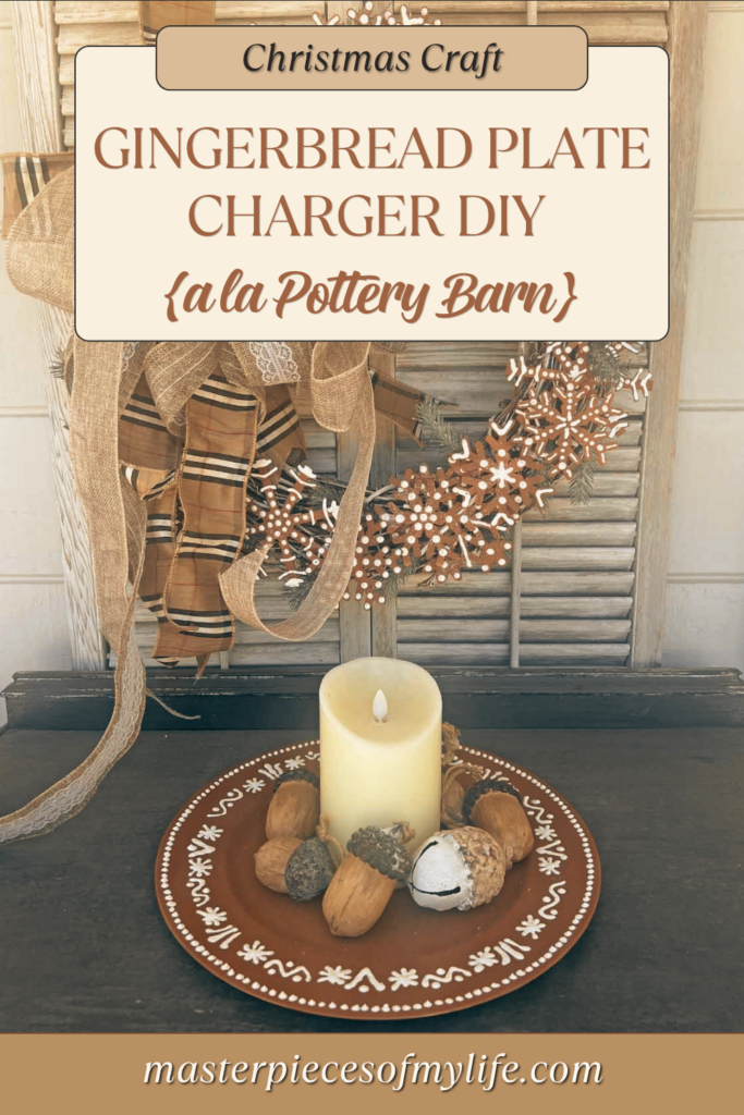 Christmas Craft: Gingerbread plate charger DIY {a la Pottery Barn} Pinterest