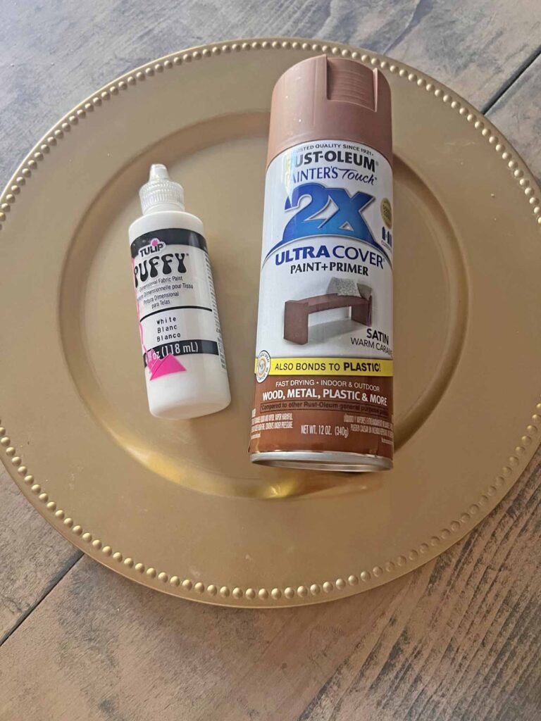 Christmas Craft: Gingerbread plate charger DIY {a la Pottery Barn} Supplies