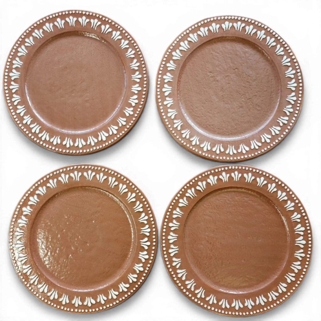 Christmas craft: Gingerbread plate charger DIY Pottery Barn source
