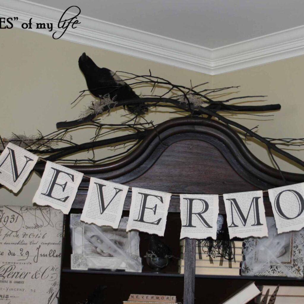 Nevermore Halloween Bookprint Banner DIY