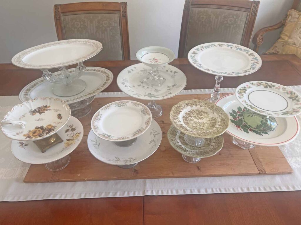 DIY Amazing Pedestals: The thrifted plate glow-up Pedestall plate collection