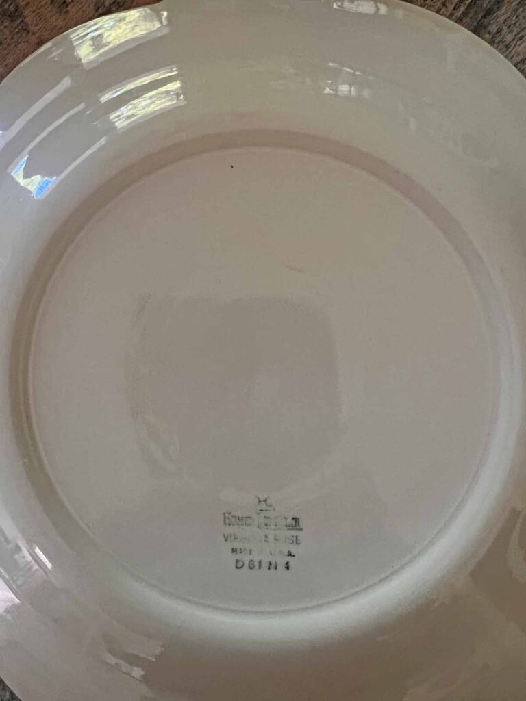 DIY Amazing Pedestals: The thrifted plate glow-up floral plate markings