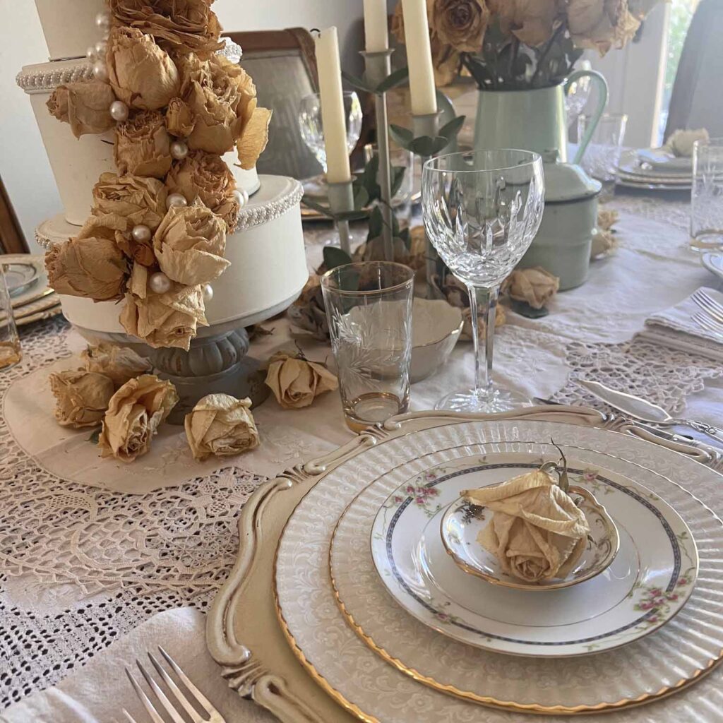 Stop & smell the roses summer tablescape