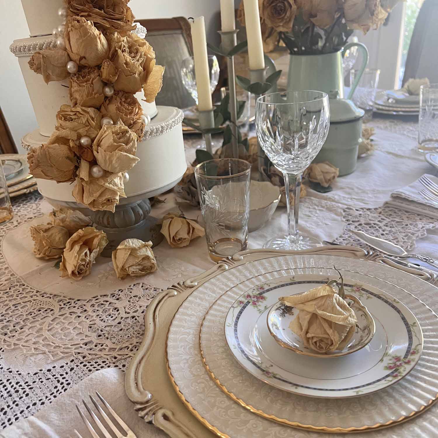 Stop & smell the roses summer tablescape