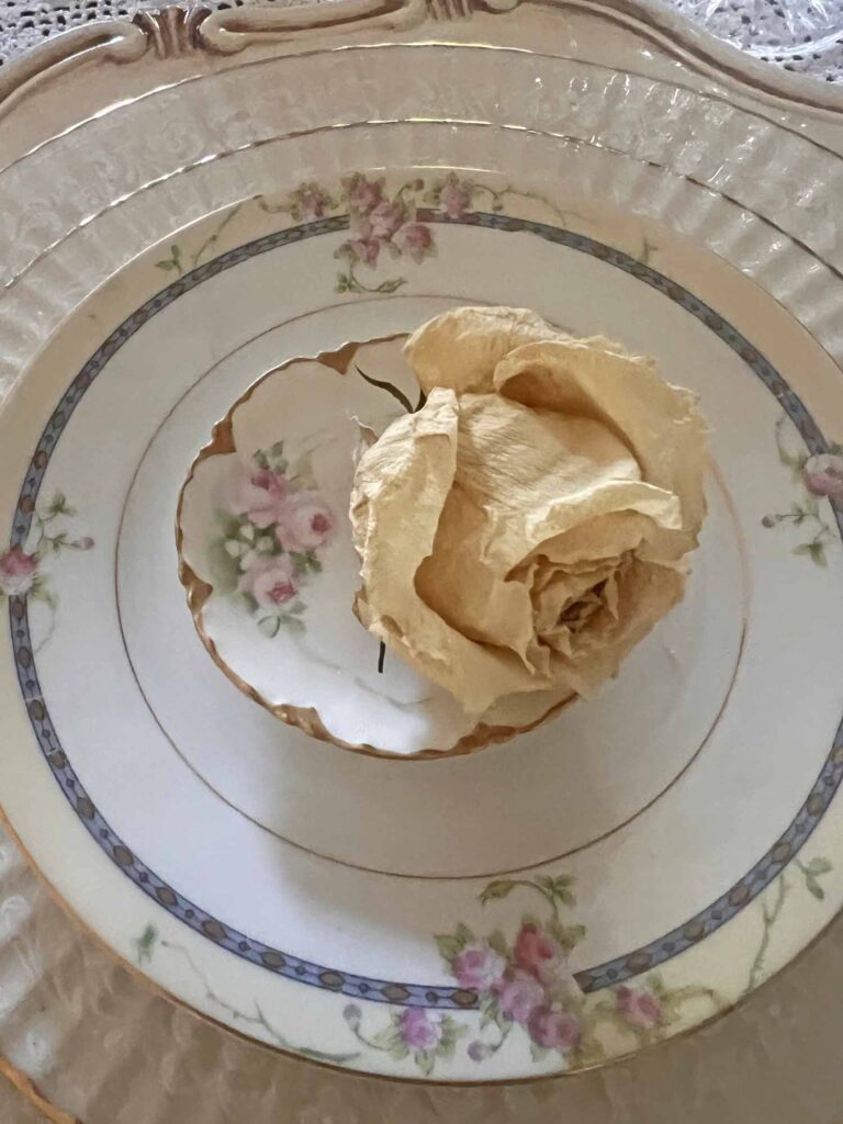 Stop & smell the roses summer tablescape Roses motif
