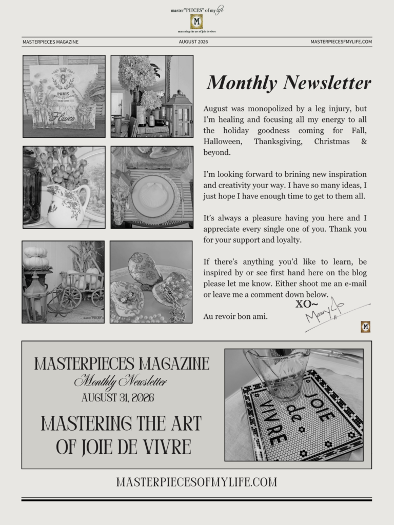 Masterpieces Magazine Newsletter #08 August Pinterest