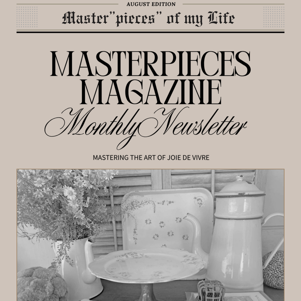 Masterpieces Magazine Newsletter #08 August feature