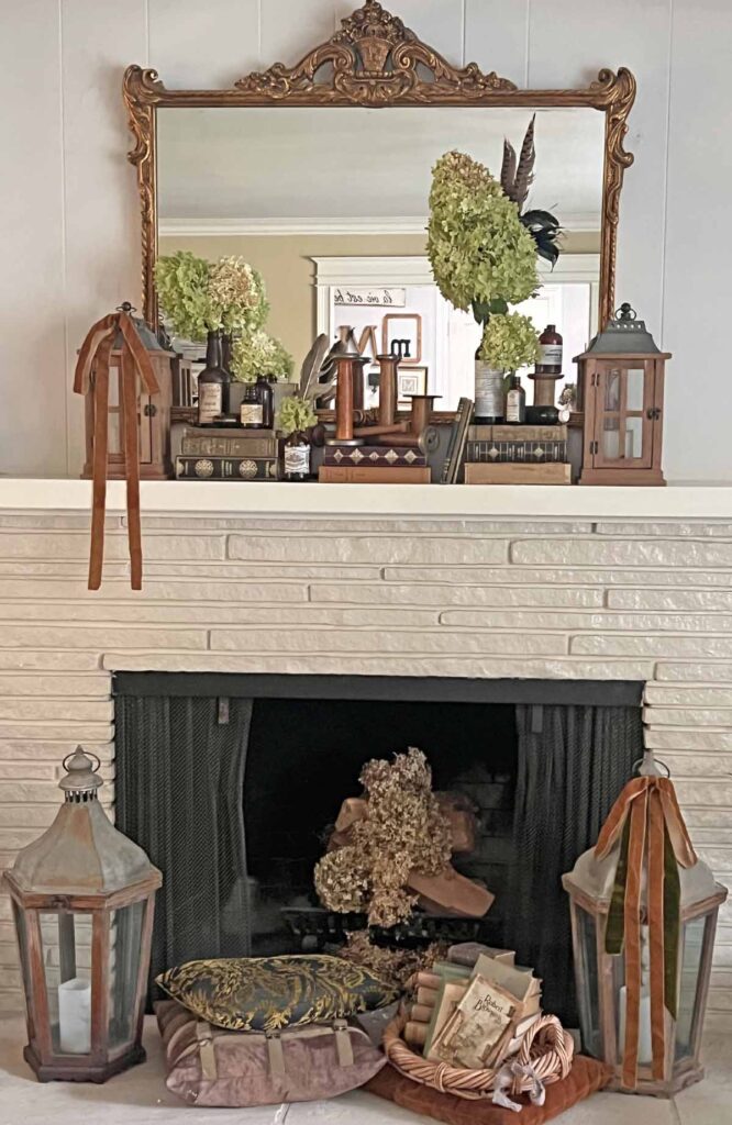 Fall Mantel Decor: Embracing the Essence of Fall Slowly- full length with hearth