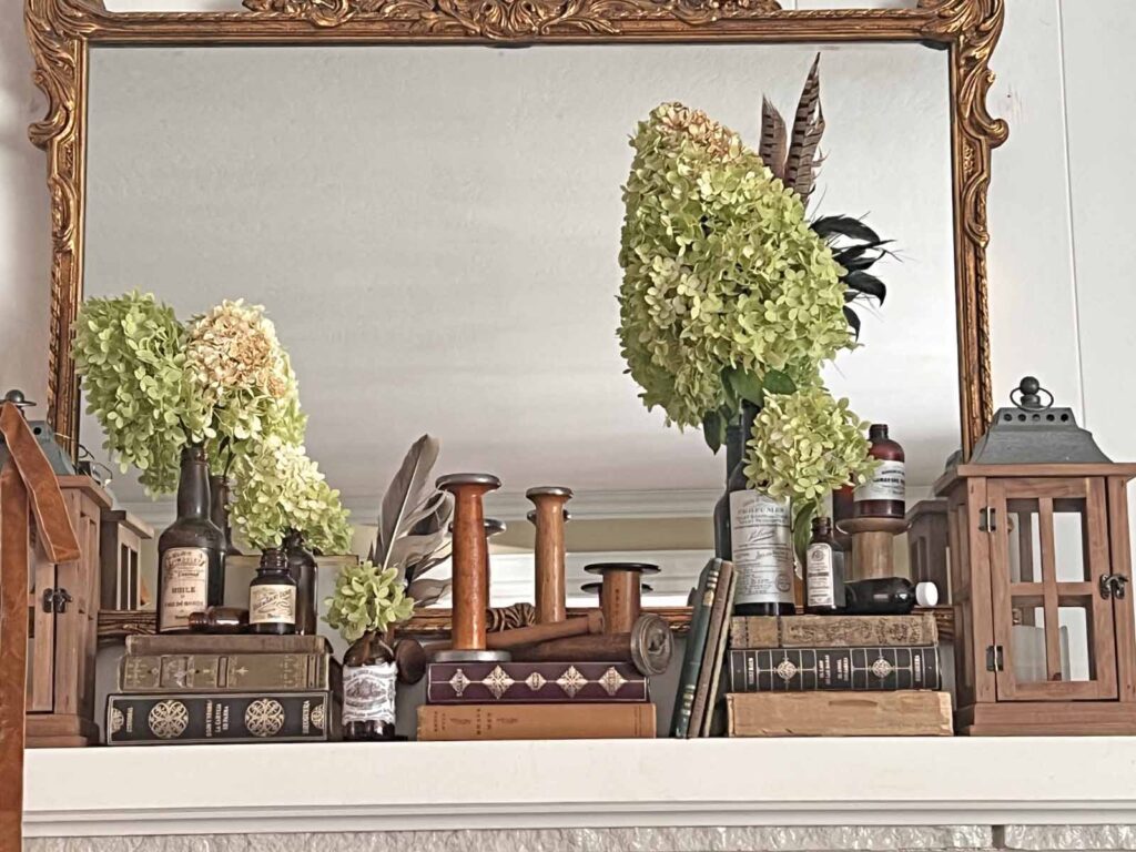 Fall Mantel Decor: Embracing the Essence of Fall Slowly - entire mantel shelf