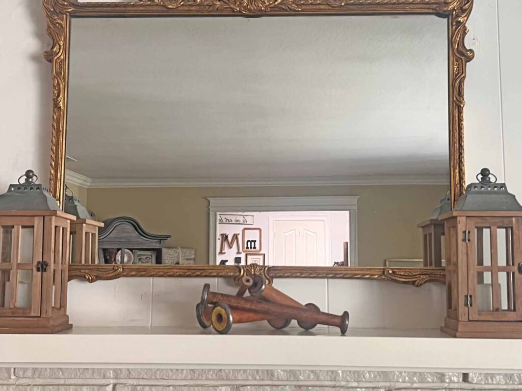 Fall Mantel Decor: Embracing the Essence of Fall Slowly- spools as central focal point