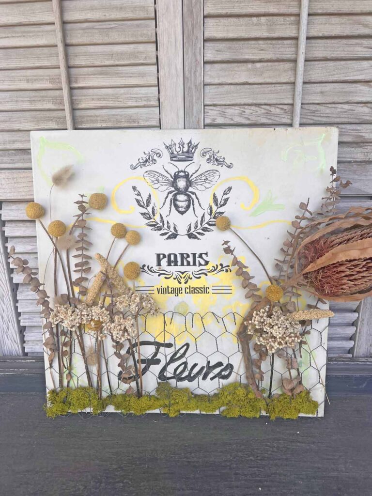 Floral garden metal sign glow-up