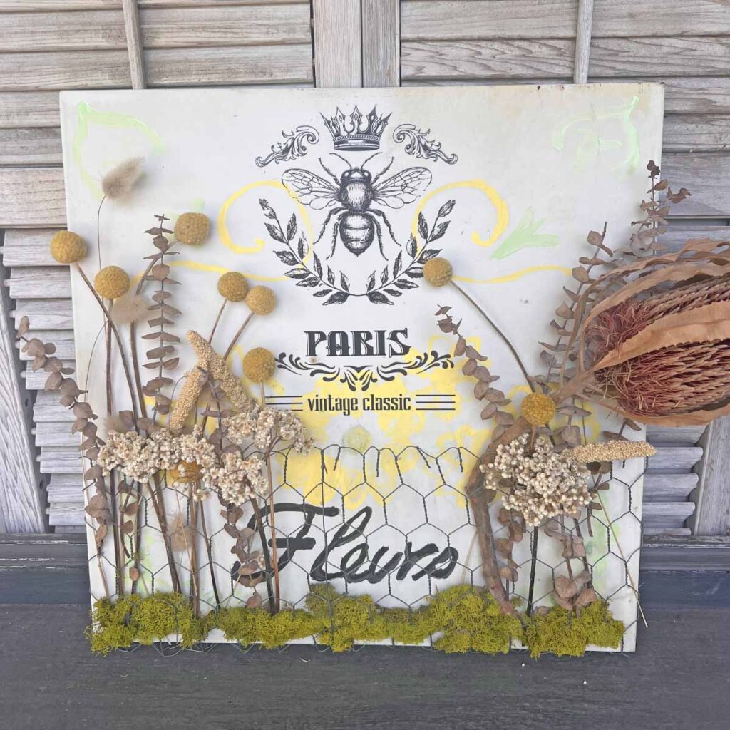 Floral garden metal sign glow-up