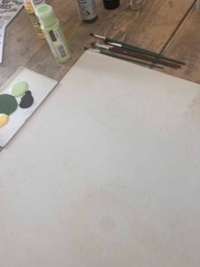 Dried flower garden metal sign glow-up prepped project