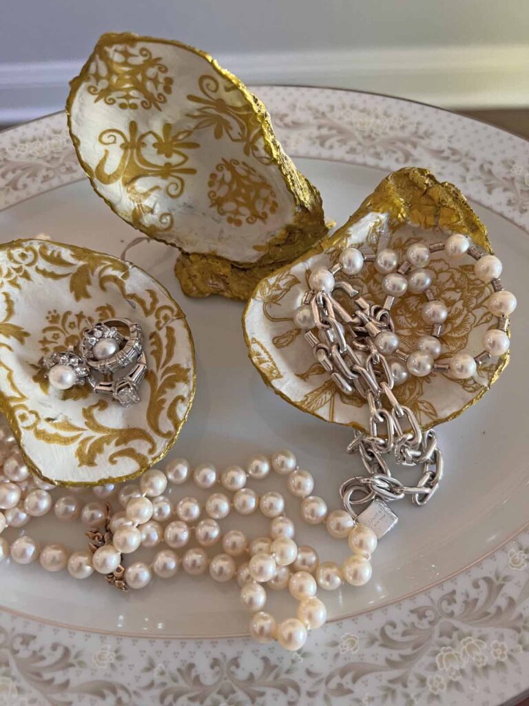 Summer craft: How to decoupage oyster shells into trend forward trinket dishes