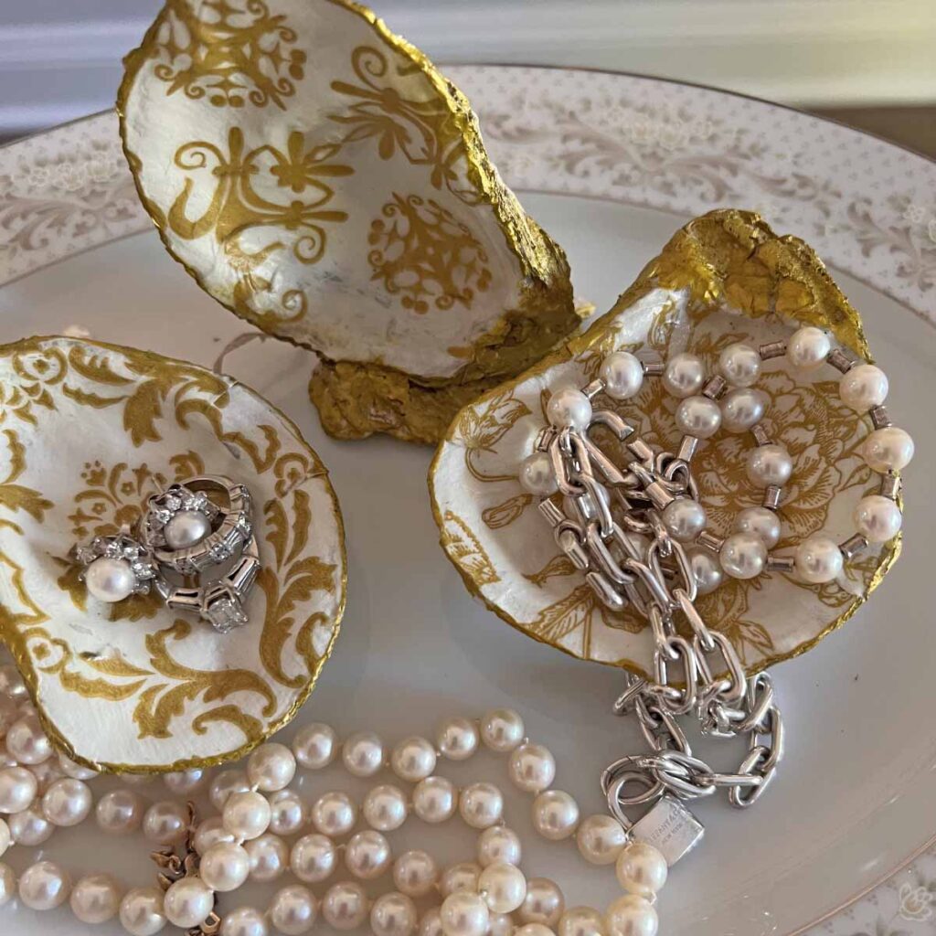 Summer craft: How to decoupage oyster shells into trend forward trinket dishes