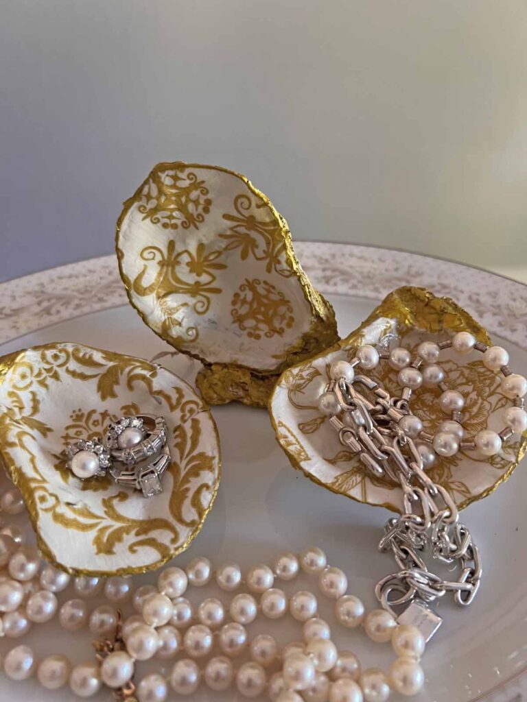 Summer craft: How to decoupage oyster shells into trend forward trinket dishes - styled