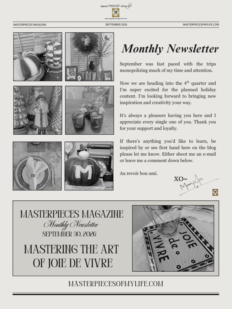 Masterpieces Magazine Newsletter September Pinterest