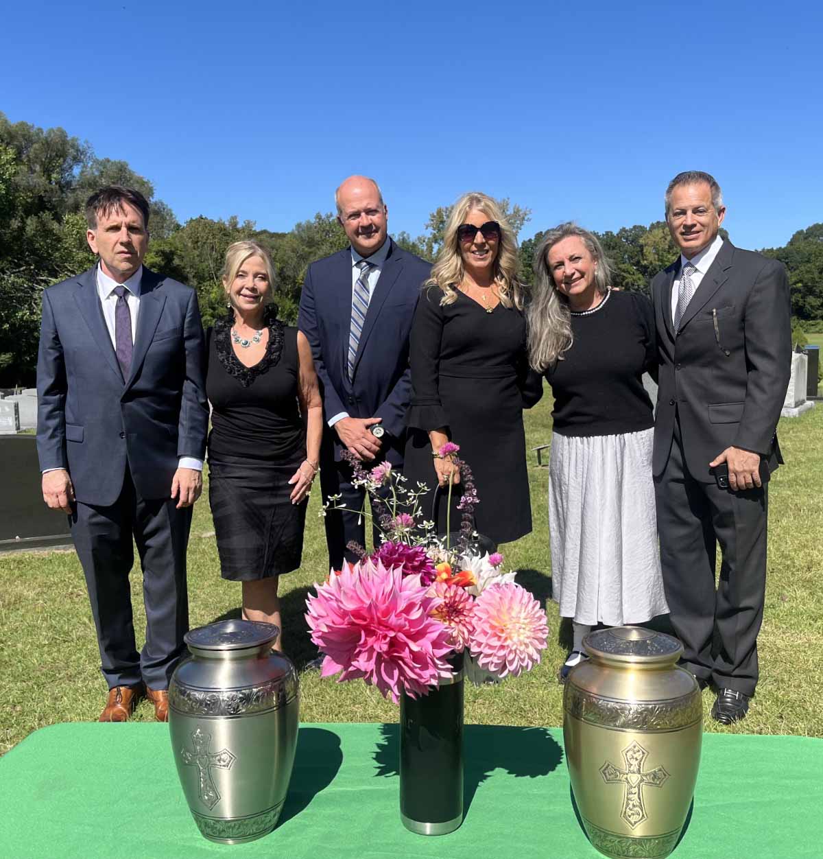Memorial for aunt Mitch and Christian at the cemetery
