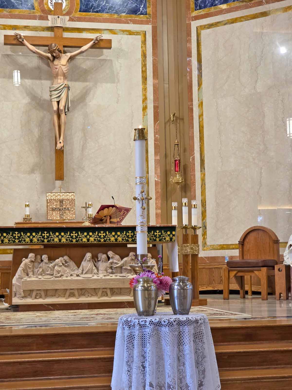 Memorial for aunt Mitch and Christian at Church