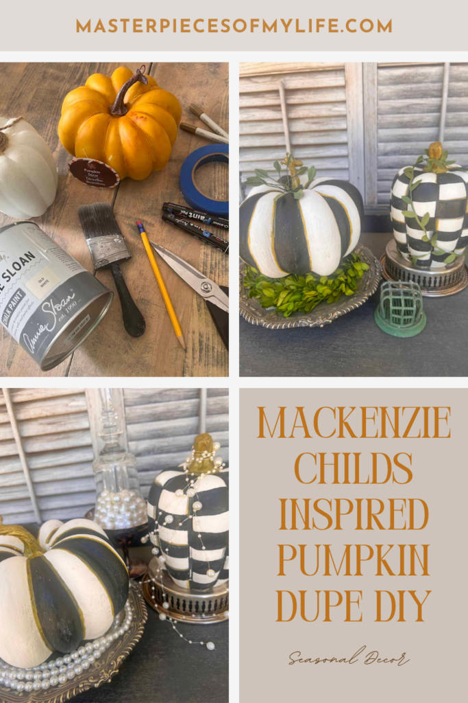 MacKenzie Childs inspired pumpkin dupe DIY Pinterest