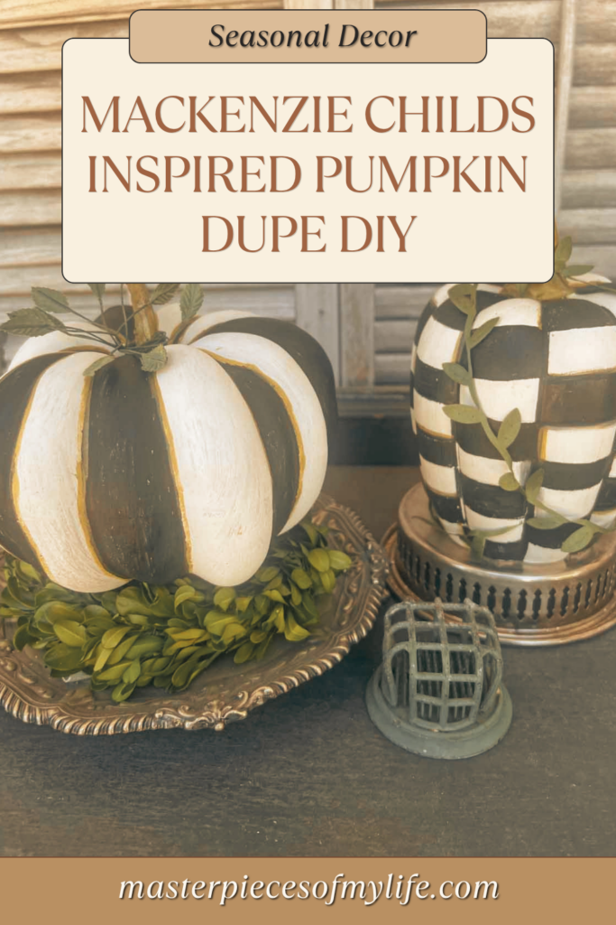 MacKenzie Childs inspired pumpkin dupe DIY Pinterest