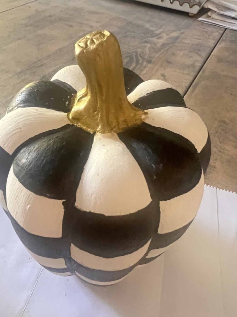 MacKenzie Childs inspired pumpkin dupe DIY gilding stem