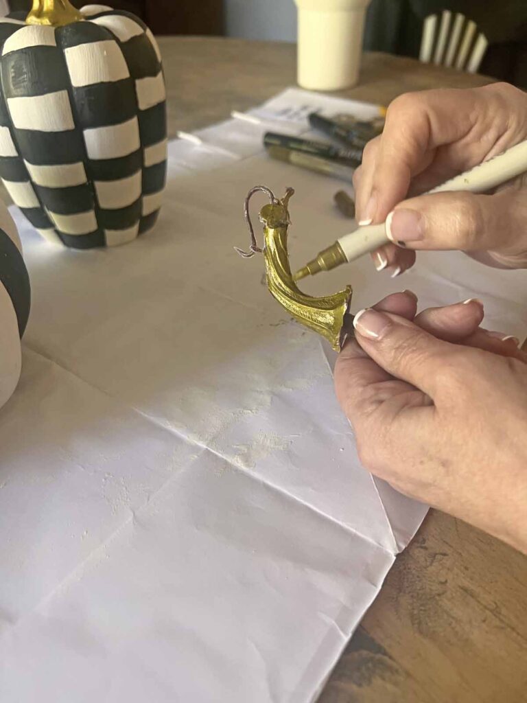 MacKenzie Childs inspired pumpkin dupe DIY gilding stem