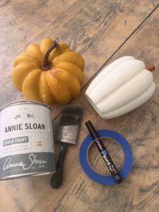 MacKenzie Childs inspired pumpkin dupe DIY courtly check an striped prep