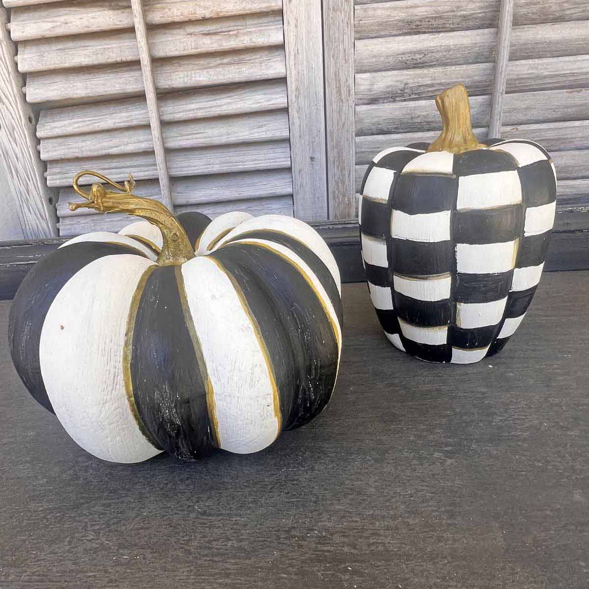 MacKenzie Childs inspired pumpkin dupe DIY Voila!
