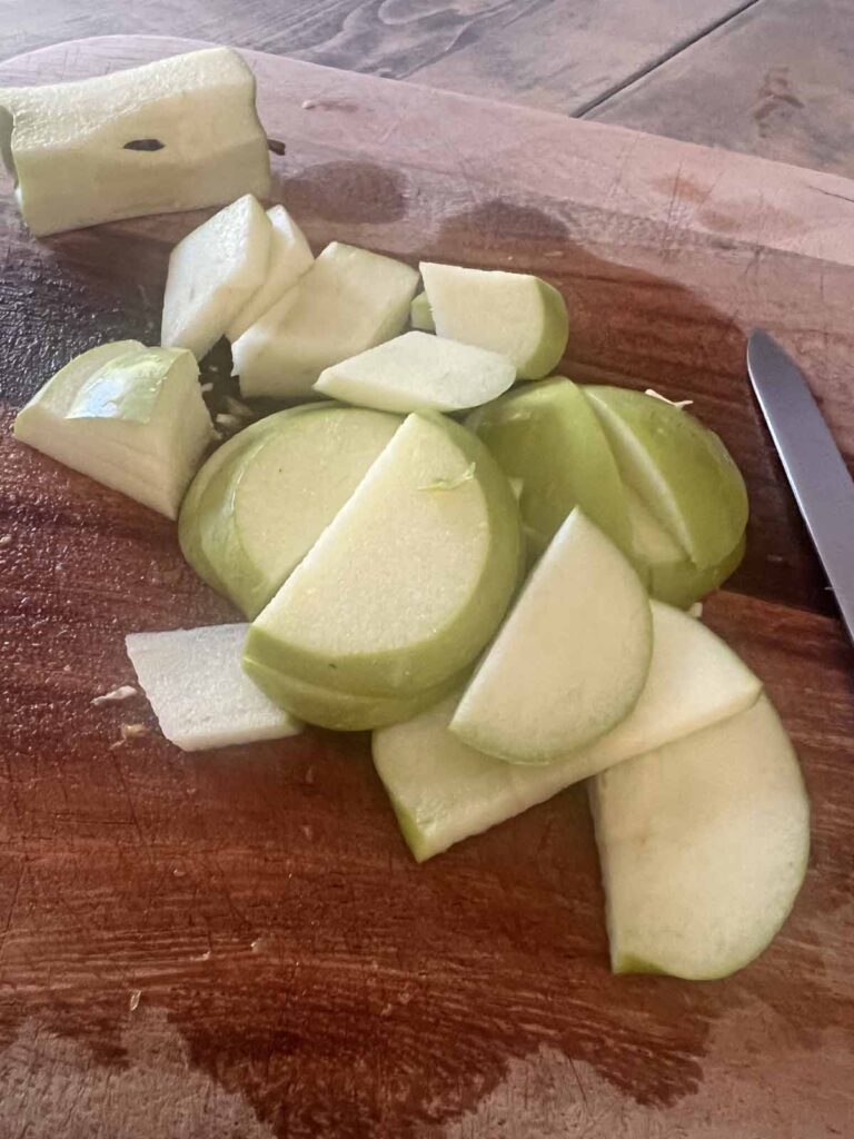 traditional red sangria recipe prepped sliced apples