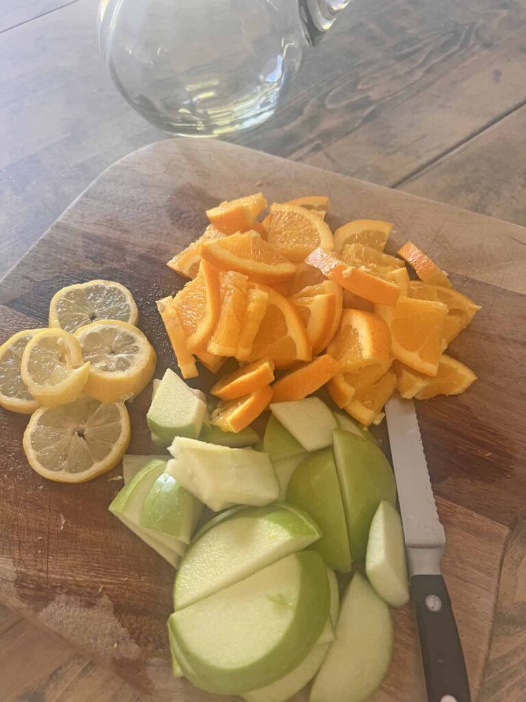 traditional red sangria recipe sliced fruit ready