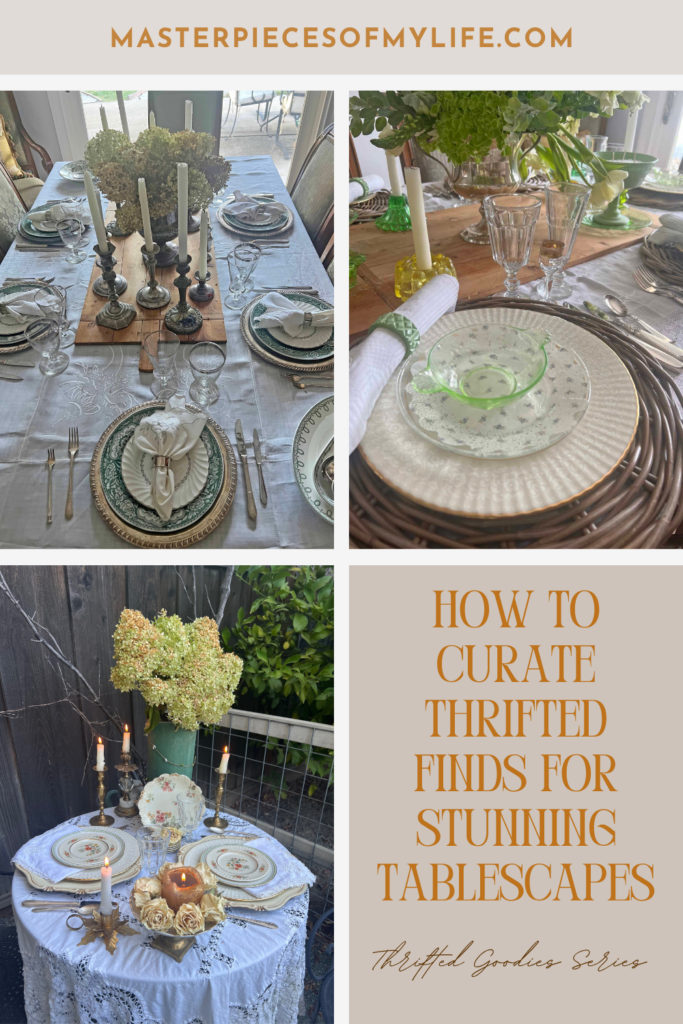 how to curate stunning tablecape pieces from thrifted finds Pinterest