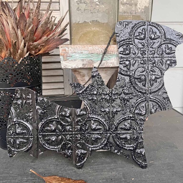 Halloween Decor: Faux Tin Tile Bat DIY