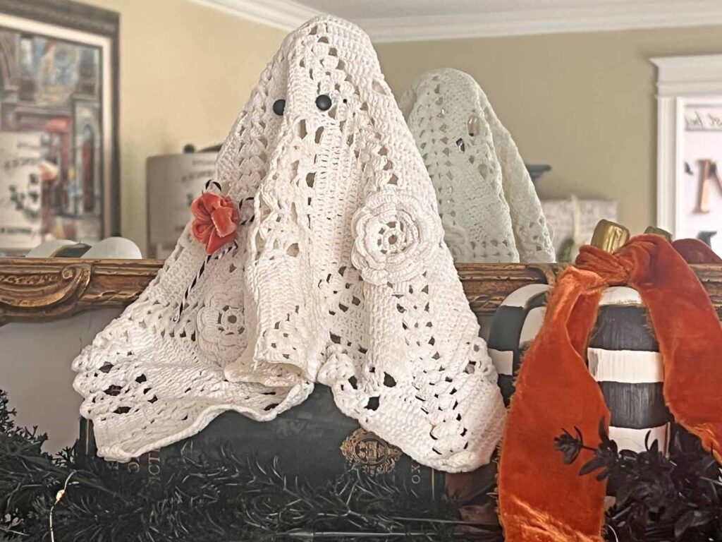 thrifted doily ghost styled